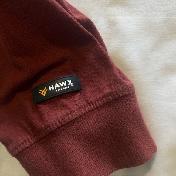 Hawk Work Gear Mens Top Large Rust Brown 100% cotton Long Sleeves - Picture 5 of 9